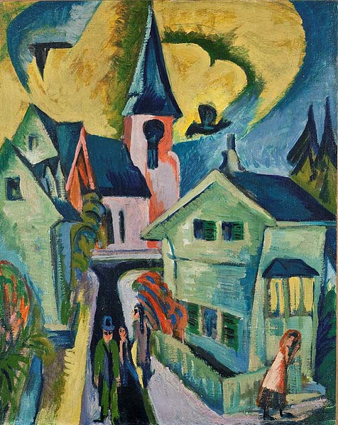 Ernst Ludwig Kirchner Konigstein with red church